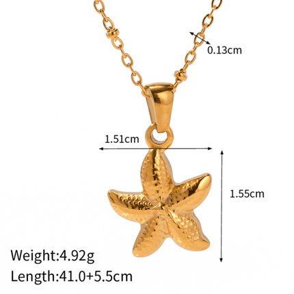 New Summer Beach Ocean Metallic Shell Necklace - Très Elite