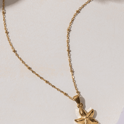 New Summer Beach Ocean Metallic Shell Necklace - Très Elite