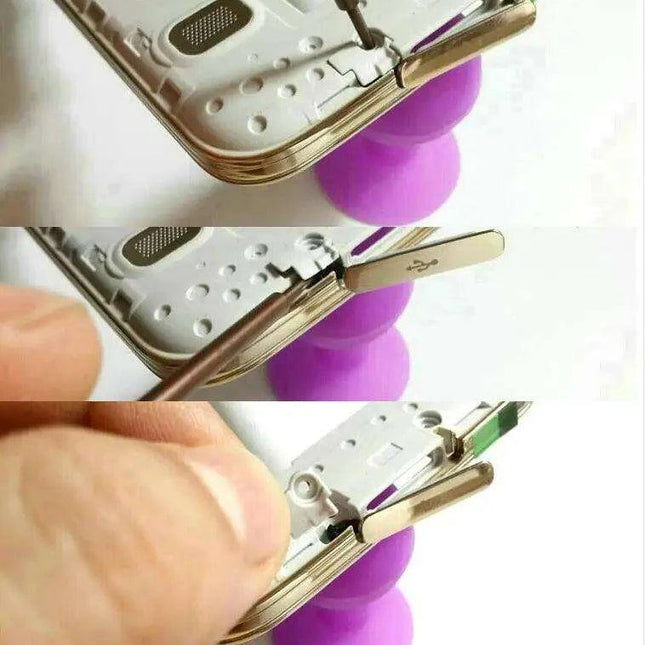 Samsung Galaxy S5 Elegant Dual Tone Waterproof USB Charging Port Dust Plug Cover - Gold & Silver Edition