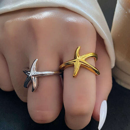 New fashionable and simple starfish niche design index finger ring - Très Elite
