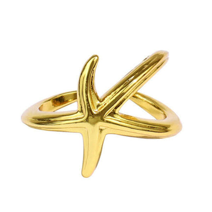 New fashionable and simple starfish niche design index finger ring - Très Elite