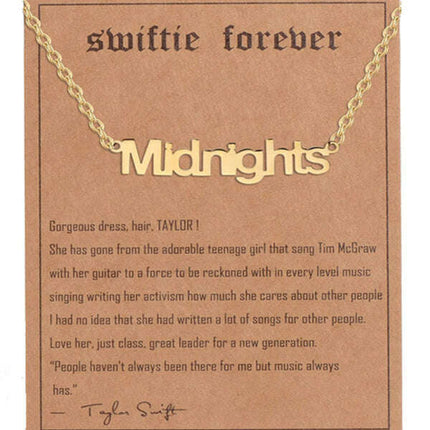 New fashionable golden letter golden number pendant clavicle chain - Très Elite