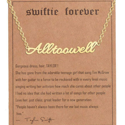 New fashionable golden letter golden number pendant clavicle chain - Très Elite