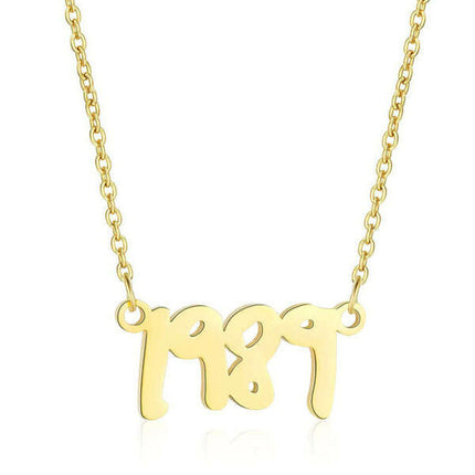 New fashionable golden letter golden number pendant clavicle chain - Très Elite