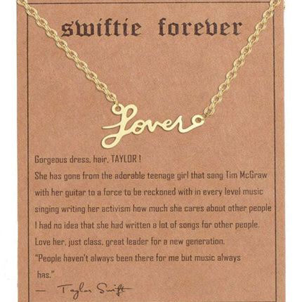 New fashionable golden letter golden number pendant clavicle chain - Très Elite