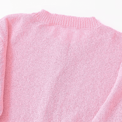 New street fashion round neck simple knitted jacket - Très Elite