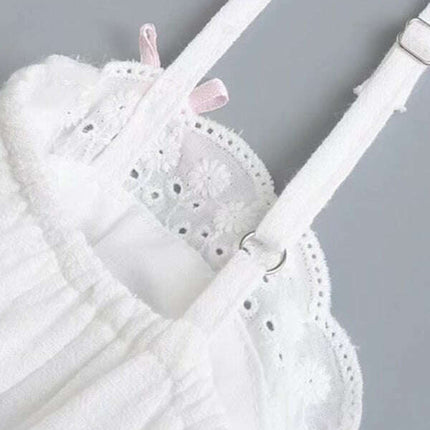 New style lace splicing suspenders sexy low-cut slim A-line short dress - Très Elite