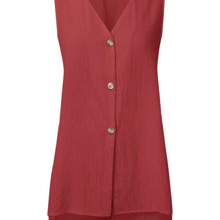 New style sleeveless shorts two-piece suit, fashionable and comfortable, can be worn as outdoor women's home clothes - Très Elite