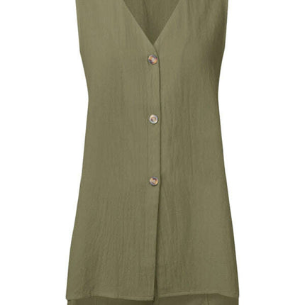 New style sleeveless shorts two-piece suit, fashionable and comfortable, can be worn as outdoor women's home clothes - Très Elite