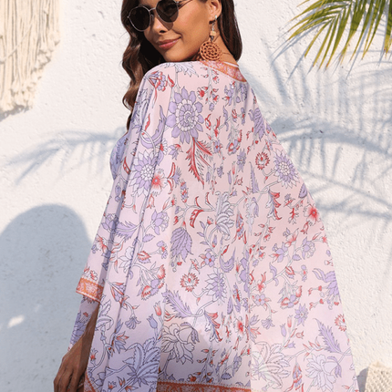 New swimsuit with resort floral print swimsuit shawl (swimsuit not included)