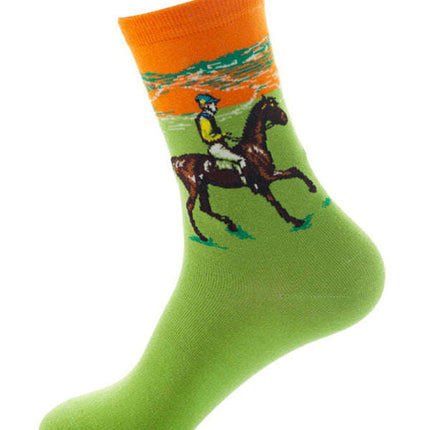 New trendy and interesting pattern mid-calf socks - Très Elite