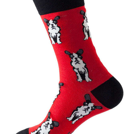 New trendy fun animal dog pattern mid-calf socks - Très Elite