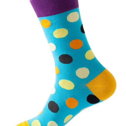 New trendy fun polka dot pattern mid-calf socks - Très Elite