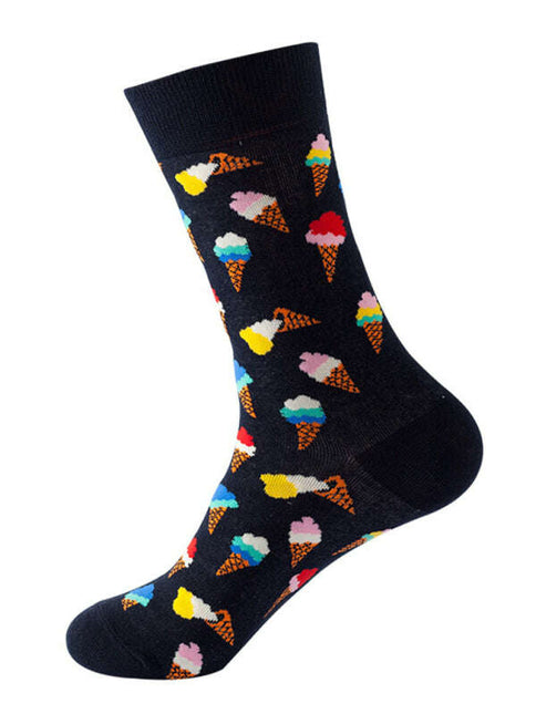 New trendy fun polka dot pattern mid-calf socks