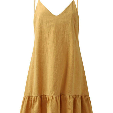 New women's fashion sexy suspender V-neck backless dress - Très Elite