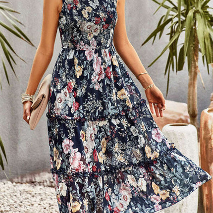 New women's printed A-line skirt sundress - Très Elite