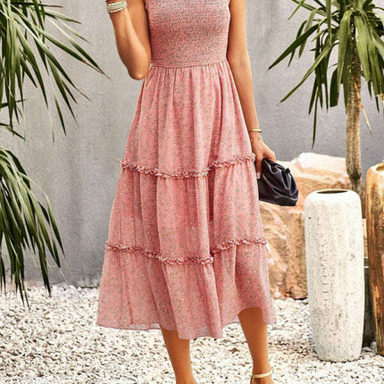 New women's printed A-line skirt sundress - Très Elite
