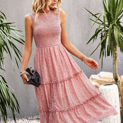 New women's printed A-line skirt sundress - Très Elite