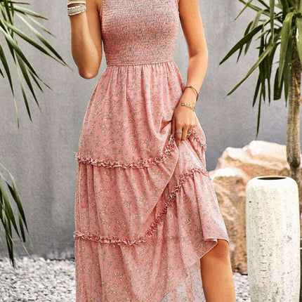 New women's printed A-line skirt sundress - Très Elite