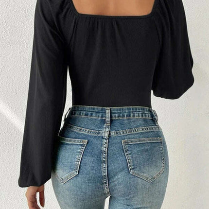 New women's sexy square neck long-sleeved jumpsuit - Très Elite