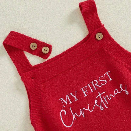 Newborn Baby Girl Ruffle Sleeve Knit Bodysuit with Letter Print for 0-18 Months - Très Elite