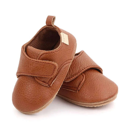 Newborn Baby Shoes Baby Boy Girl Shoes Classic Leather Rubber Sole Anti-slip - Très Elite