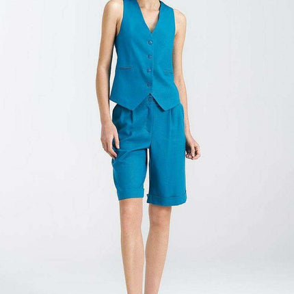 Nife Chic Linen Blend Knee Length Trousers For Women - Très Elite