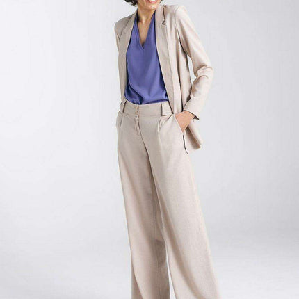 Nife Chic Relaxed Fit Wide Leg Trousers for Women Everyday - Très Elite