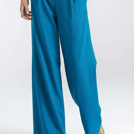 Nife Chic Relaxed Fit Wide Leg Trousers for Women Everyday