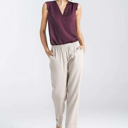 Nife Womens Effortlessly Chic Green Straight Leg Trousers - Très Elite