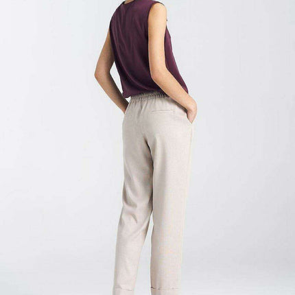 Nife Womens Effortlessly Chic Green Straight Leg Trousers - Très Elite