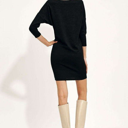 Nightfall Glam Batwing Viscose Party Dress For Night Out - Très Elite