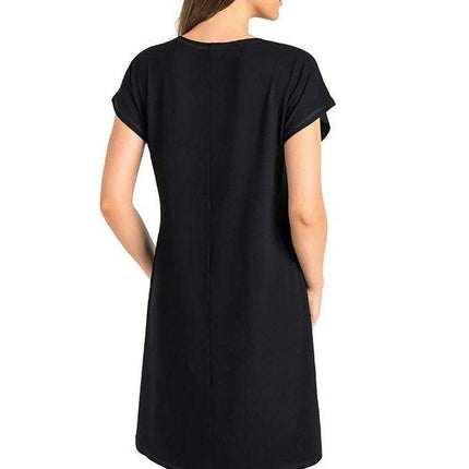 Nighttime Elegance Black Nightshirt Dress for Women - Très Elite