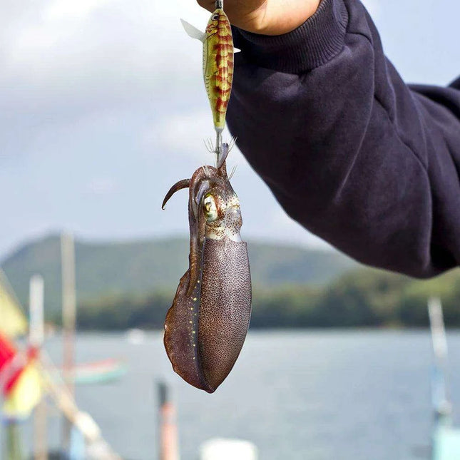 Nighttime Glow Egi Squid Jigging Lure: 5.5g Luminescent Shrimp Bait for Night Fishing Excellence