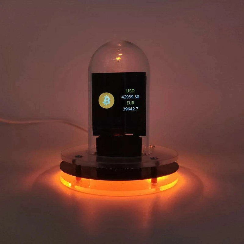 Nixie Tube Alarm Clock with RGB Lights, WIFI Weather Station, and Bitcoin Price Display - Très Elite
