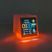 Nixie Tube Alarm Clock with RGB Lights, WIFI Weather Station, and Bitcoin Price Display - Très Elite