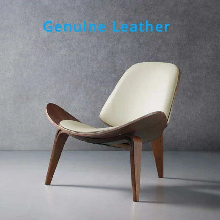 Nordic Artistic Solid Wood Lounge Chair with Unique Airplane Shell Design..