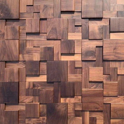 Nordic Black Walnut 3D Decorative Wall Mosaic - Stylish Wood Art for Home and Office Spaces - Très Elite