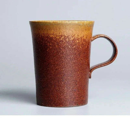 Nordic Charm Ceramic Coffee Mug with Hanging Ear and Gilt Couple Design - Très Elite