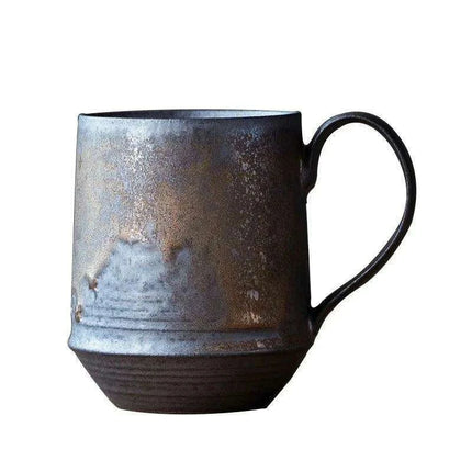 Nordic Charm Ceramic Coffee Mug with Hanging Ear and Gilt Couple Design - Très Elite