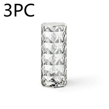 Nordic Crystal Lamp USB Table Lamps Bedroom Touch Dimming Atmosphere Diamond Night Light Rose Projector Lamp Decor - Très Elite