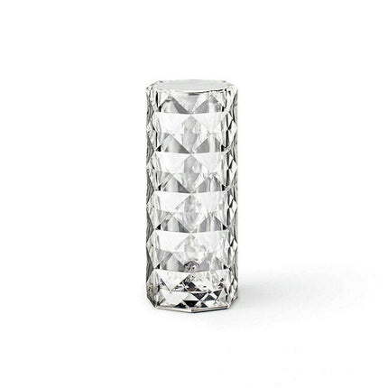 Nordic Crystal Lamp USB Table Lamps Bedroom Touch Dimming Atmosphere Diamond Night Light Rose Projector Lamp Decor - Très Elite