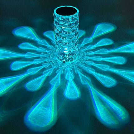 Nordic Crystal Lamp USB Table Lamps Bedroom Touch Dimming Atmosphere Diamond Night Light Rose Projector Lamp Decor - Très Elite
