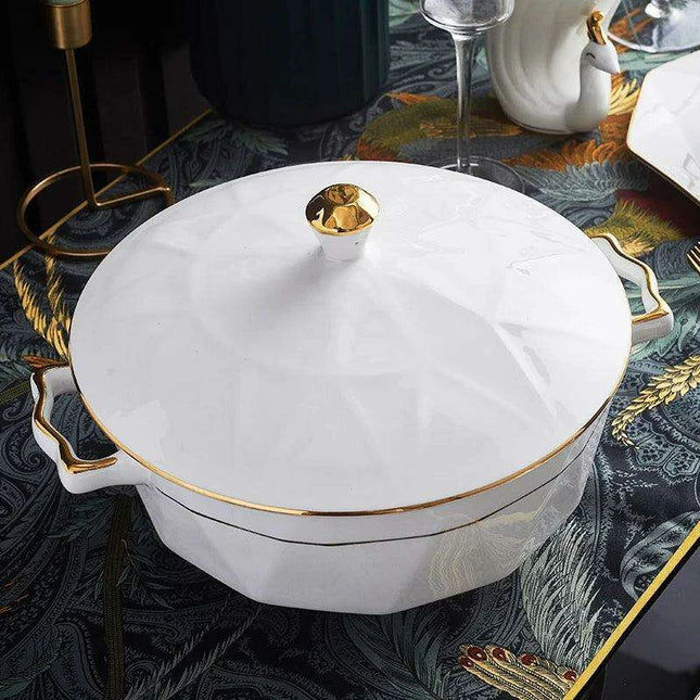 Nordic Elegance 60-Piece Bone China Dining Set