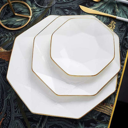 Nordic Elegance 60-Piece Bone China Dining Set- Très Elite- Très Elite