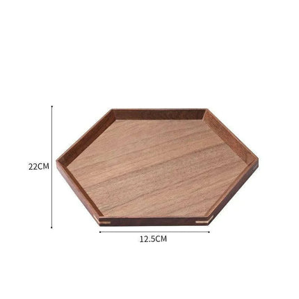 Nordic Elegance Black Walnut Serving Tray - Perfect for Hosting Teas and Fruits..