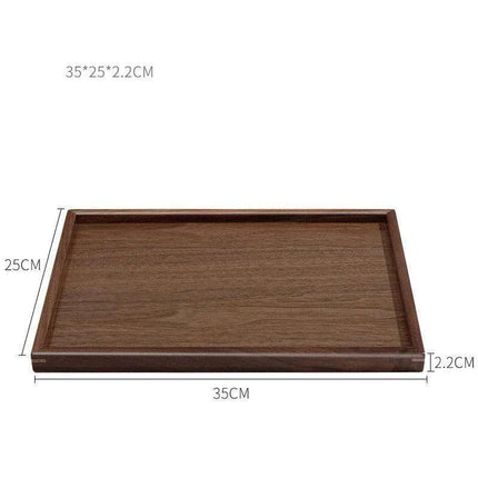 Nordic Elegance Black Walnut Serving Tray - Perfect for Hosting Teas and Fruits - Très Elite