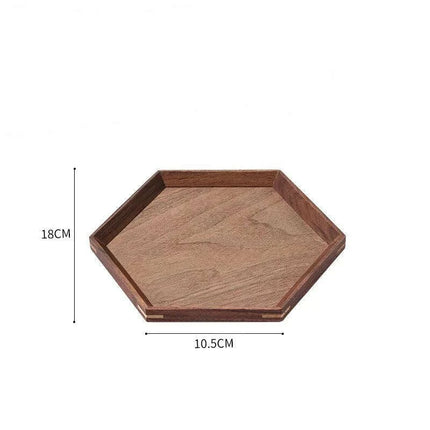 Nordic Elegance Black Walnut Serving Tray - Perfect for Hosting Teas and Fruits..
