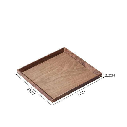 Nordic Elegance Black Walnut Serving Tray - Perfect for Hosting Teas and Fruits..