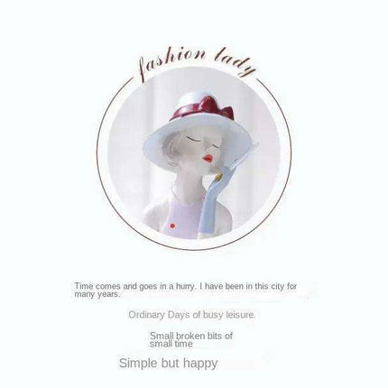 Nordic Elegance Butterfly Maiden Resin Vase - Chic Decorative Accent for Your Home